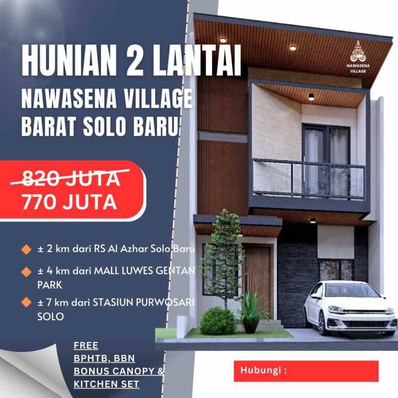 cluster exclusive dekat solo baru harga promo