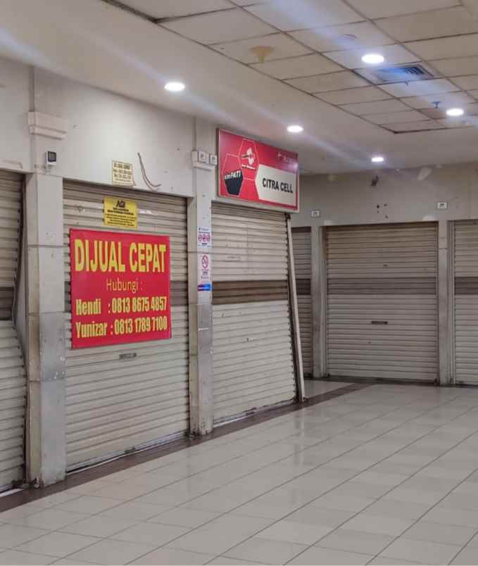 dijual 1 unit kios di bogor trade mall rp 145jt