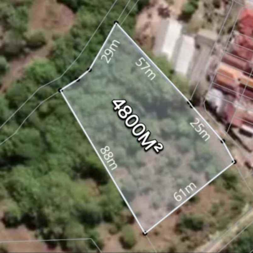 dijual 48 are jl raya kampial riyun permai