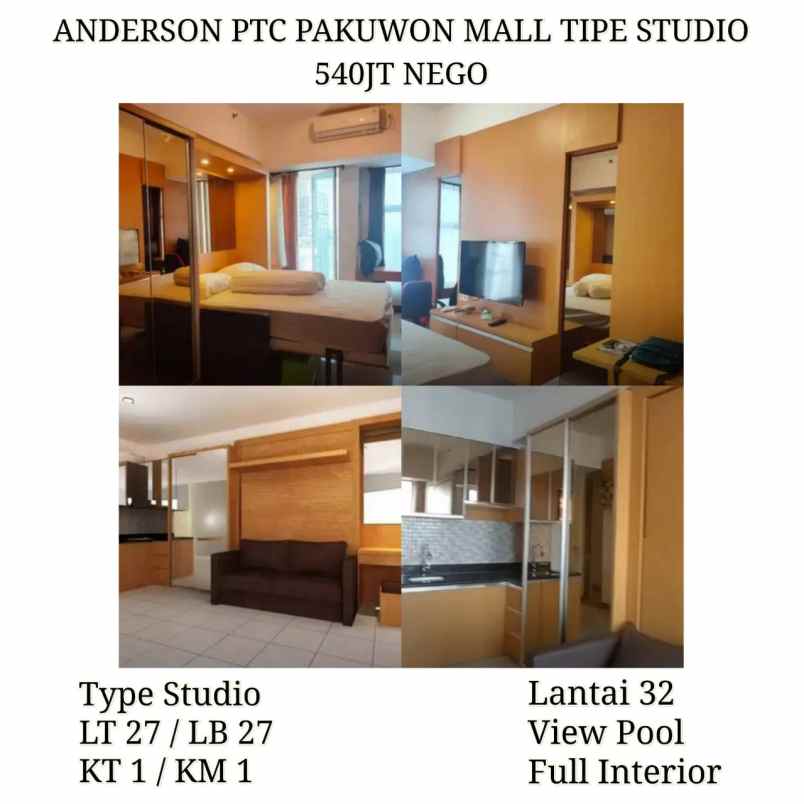 dijual apartemen apartemen anderson