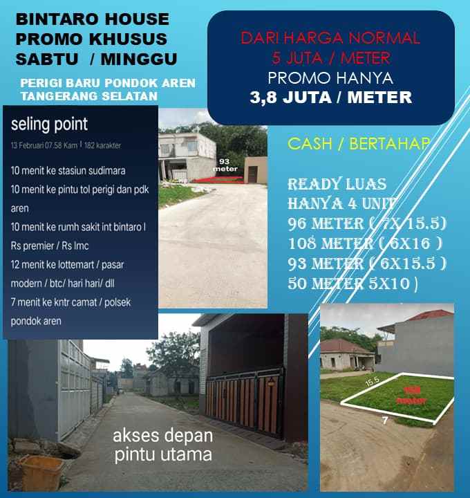 dijual cepat tanah kavling harga murah