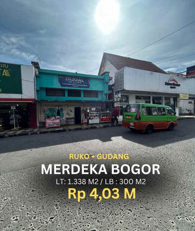 dijual ruko gudang kantor jl merdeka no 26 d h no 12