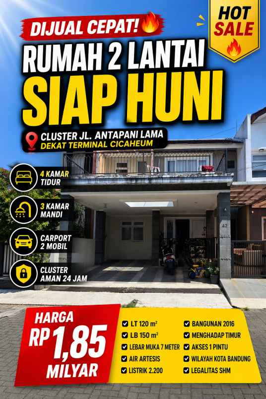 dijual rumah antapani lama