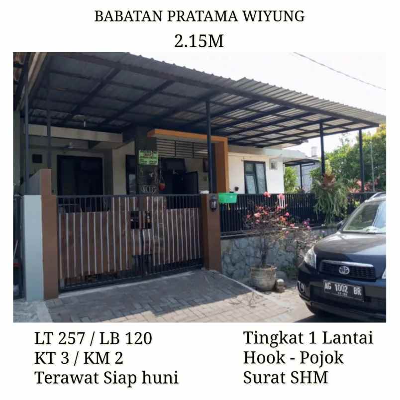 dijual rumah babatan pratama