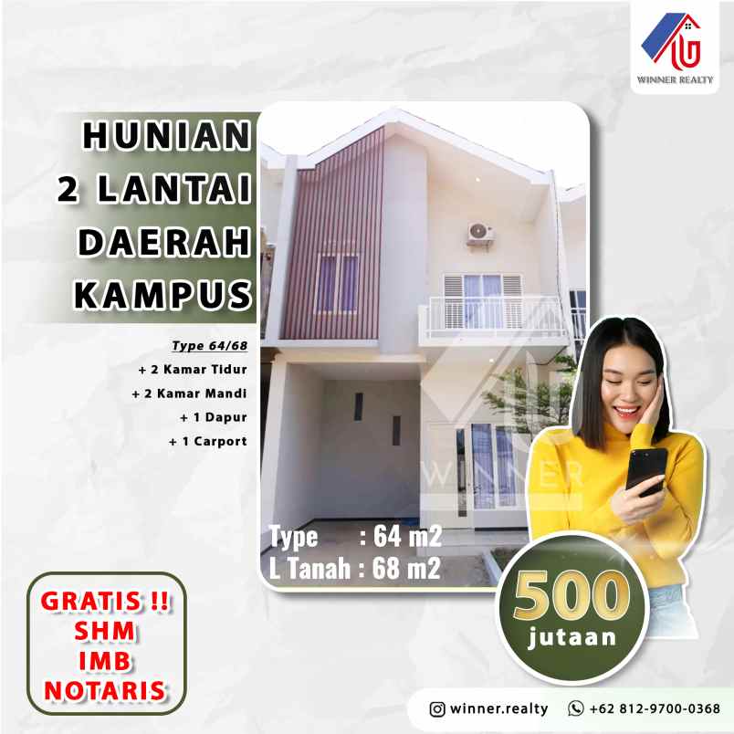 dijual rumah batu