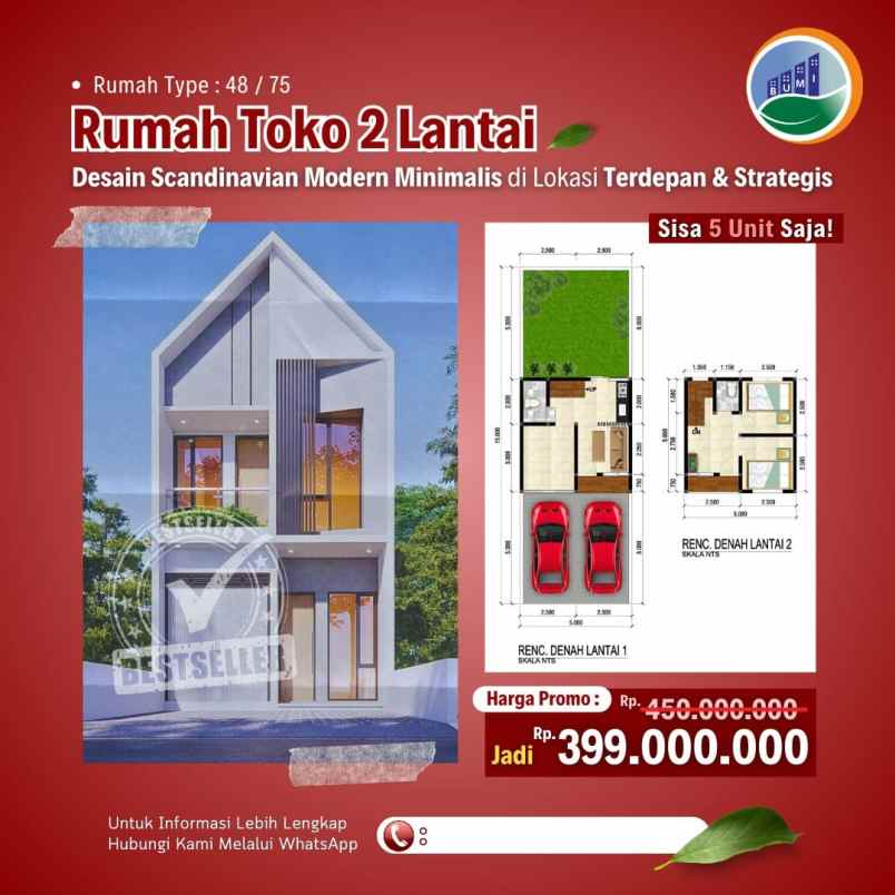 dijual rumah bumi sejahtera juanda