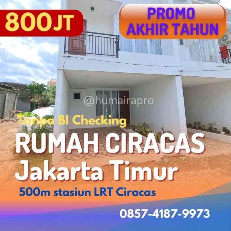 dijual rumah ciracas jakarta timur 800 jutaan shm