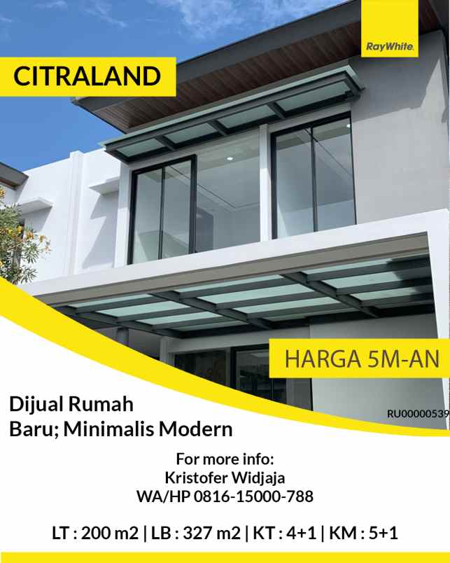 dijual rumah citraland surabaya