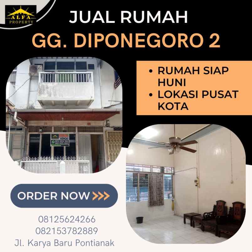 dijual rumah diponegoro 2 kota pontianak