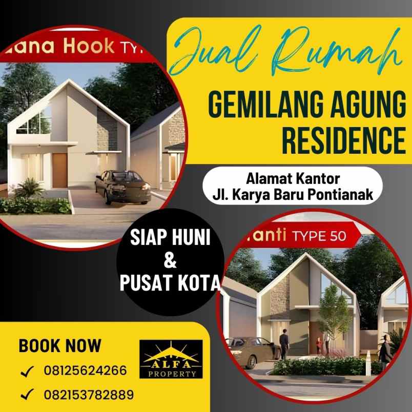 dijual rumah gemilang agung residence kota pontianak