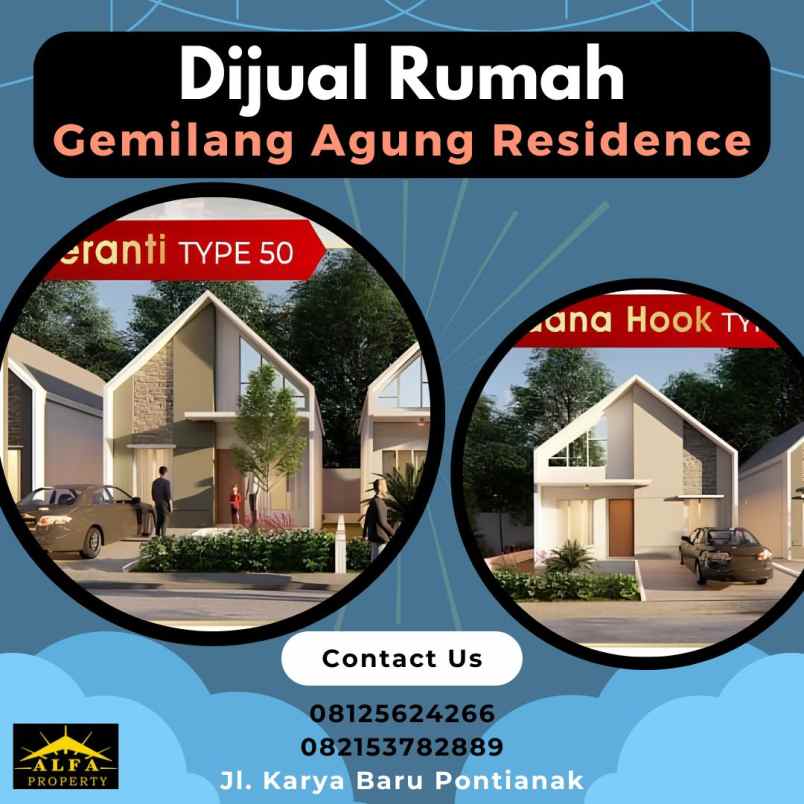 dijual rumah gemilang agung residence kota pontianak