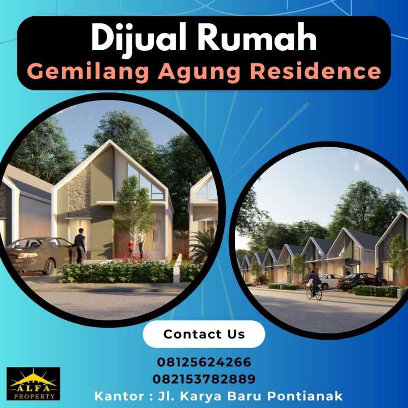 dijual rumah gemilang agung residence kota pontianak