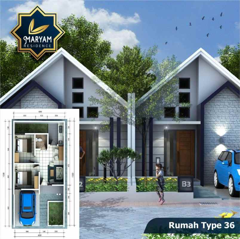 dijual rumah gs maryam residence taman
