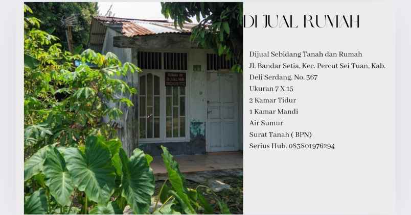 dijual rumah harga bisa di bicarakan kembali di tempat