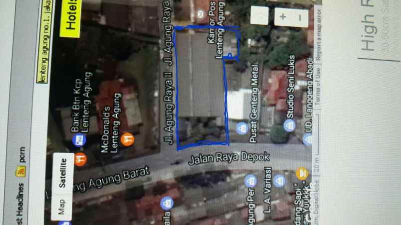 dijual rumah hitung tanah di jakarta selatan