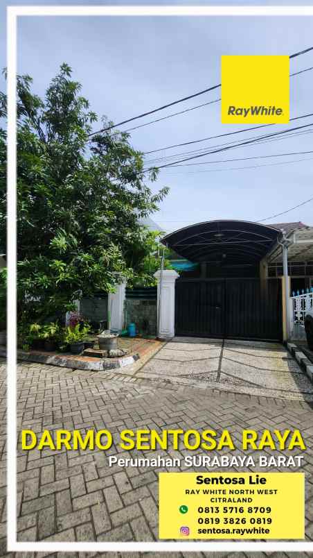 dijual rumah jalan darmo sentosa raya