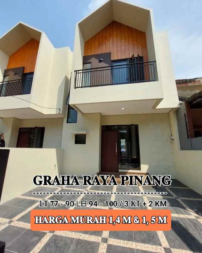 dijual rumah jalan raya pinang