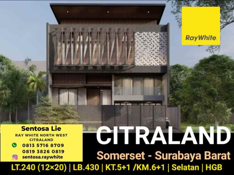 dijual rumah jalan somerset