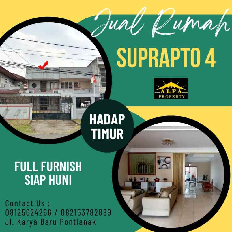 dijual rumah jalan suprapto 4 kota pontianak