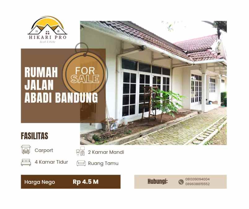 dijual rumah jl abadi kel gegerkalong