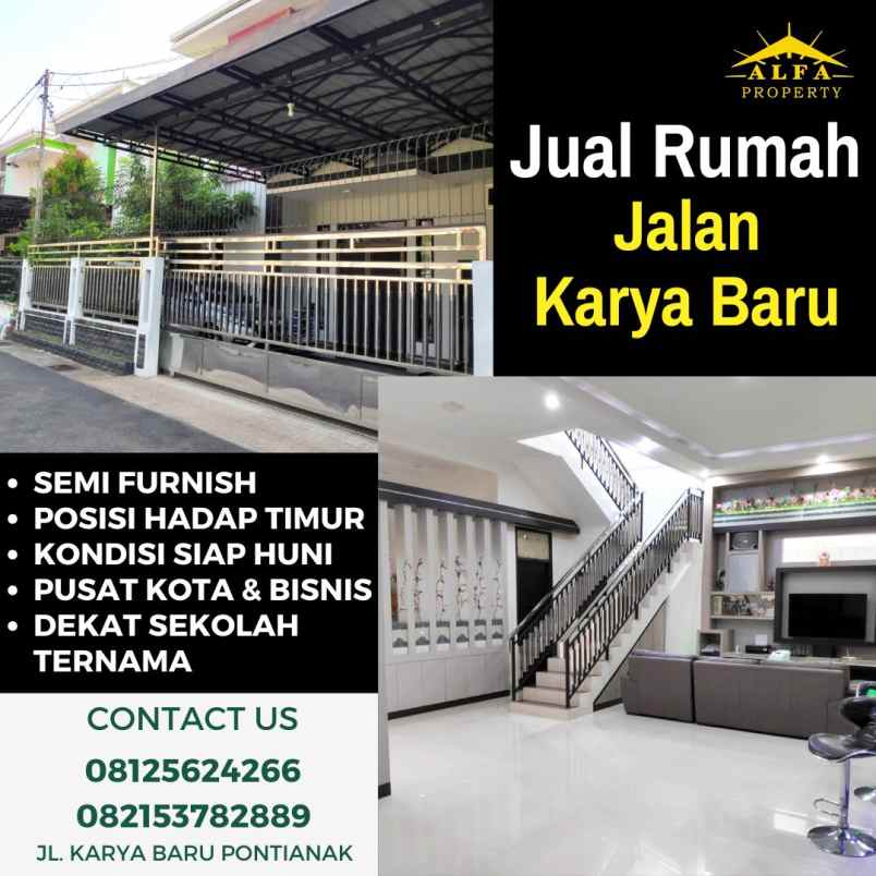 dijual rumah jl karya baru gg sejahtera