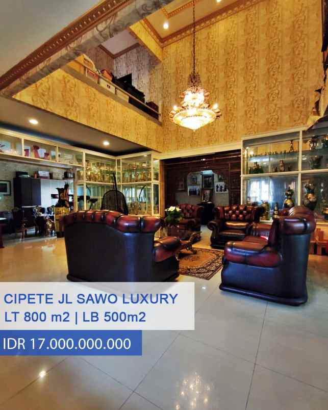 dijual rumah jl sawo cipete jakarta selatan