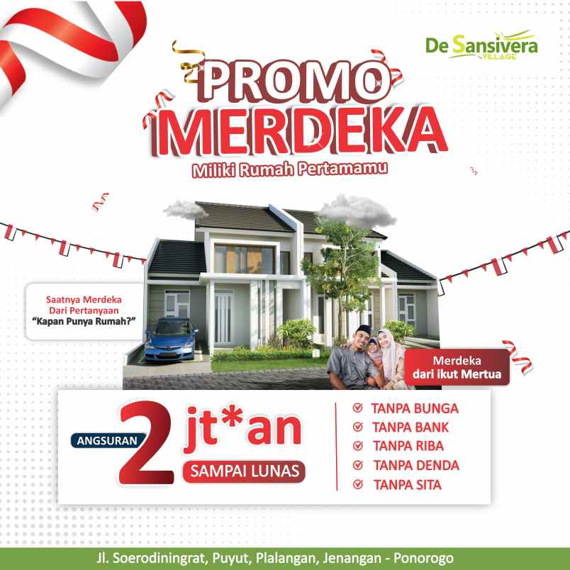 dijual rumah jl seorodiningrat puyut