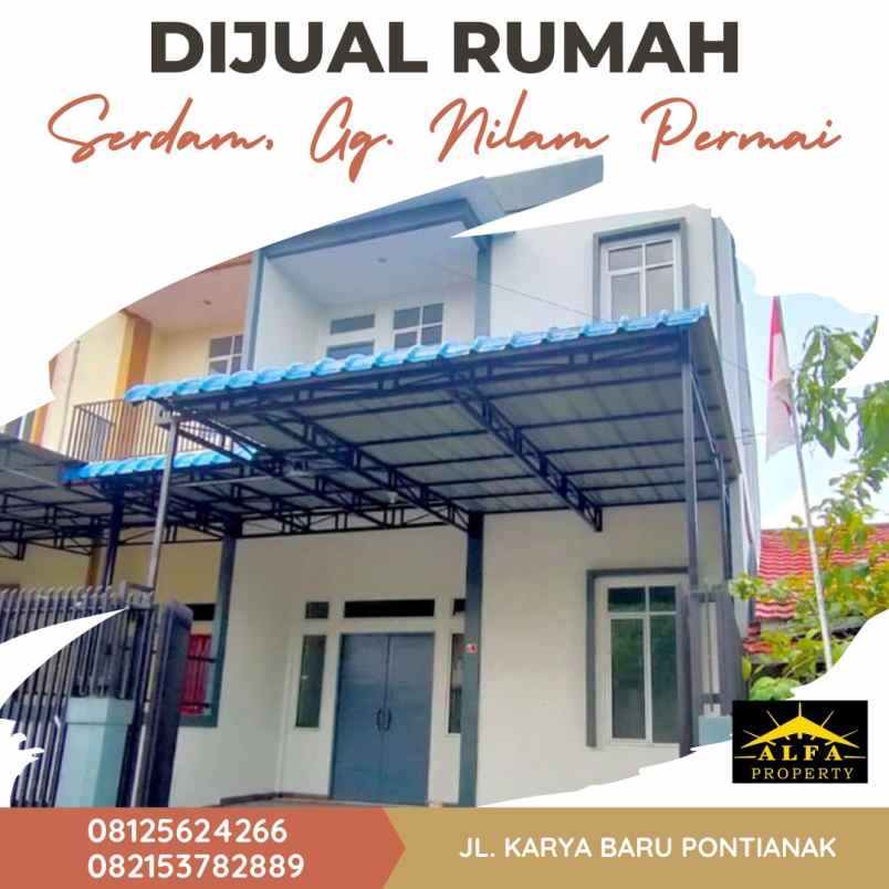 dijual rumah jl sungai raya dalam gg