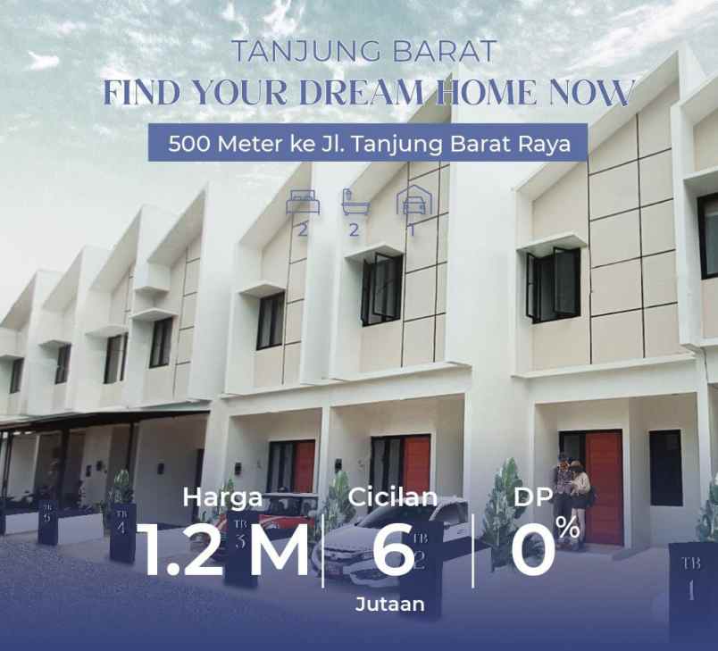 dijual rumah jl tanjung barat raya