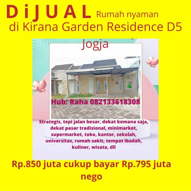 dijual rumah kirana garden residence d5