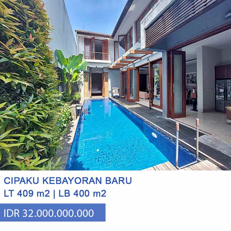 dijual rumah mewah di jl cipaku kebayoran baru jaksel