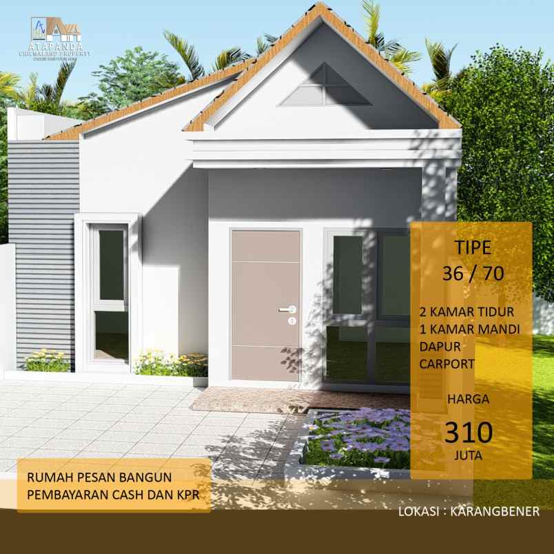 dijual rumah modern baru lokasi karangbener kudus