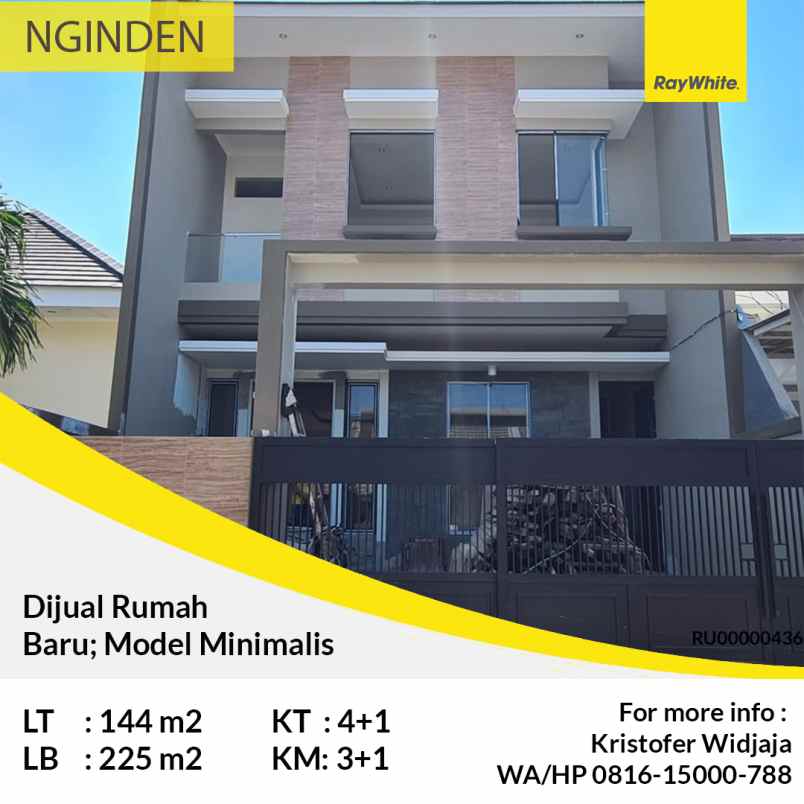 dijual rumah nginden intan timur surabaya