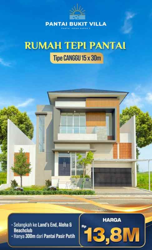 dijual rumah pantai bukit villa pik2