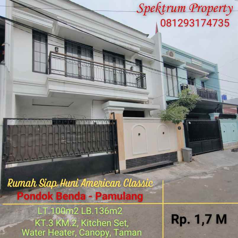 dijual rumah pondok benda pamulang