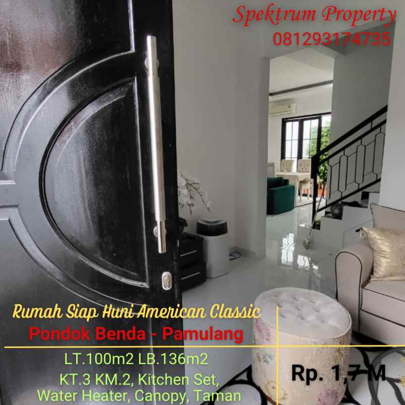 dijual rumah pondok benda pamulang