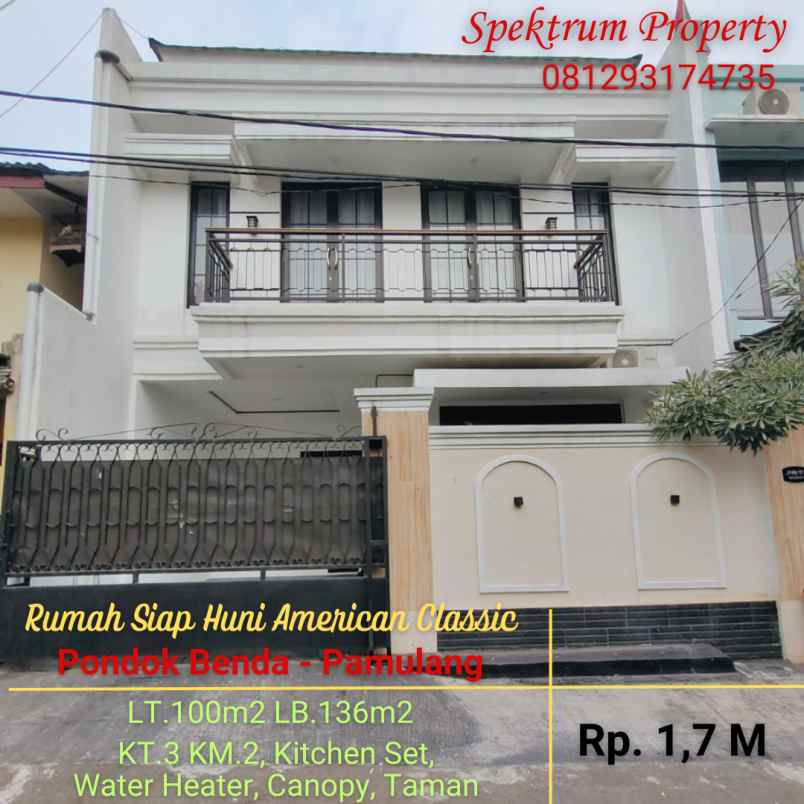 dijual rumah pondok benda pamulang