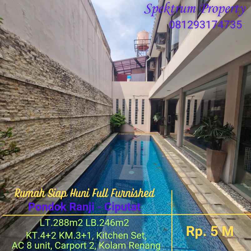 dijual rumah pondok ranji ciputat