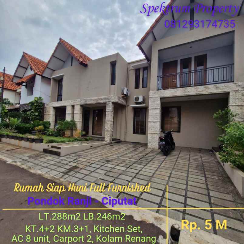 dijual rumah pondok ranji ciputat