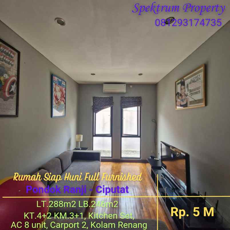 dijual rumah pondok ranji ciputat