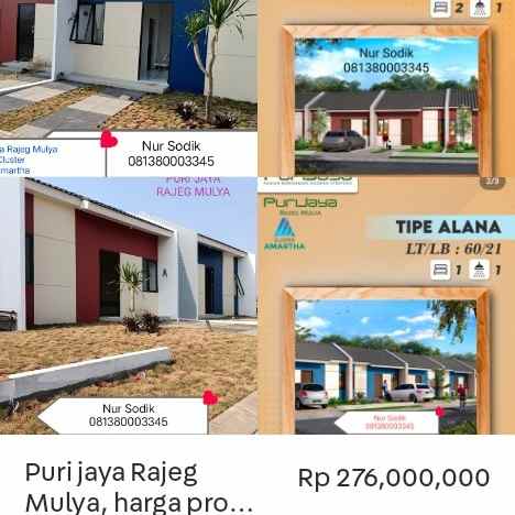 dijual rumah puri jaya rajeg mulya