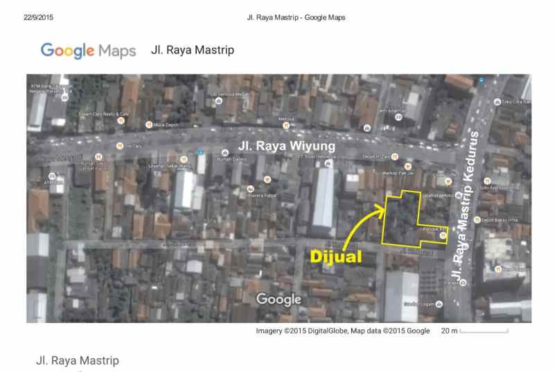 dijual rumah raya mastrip