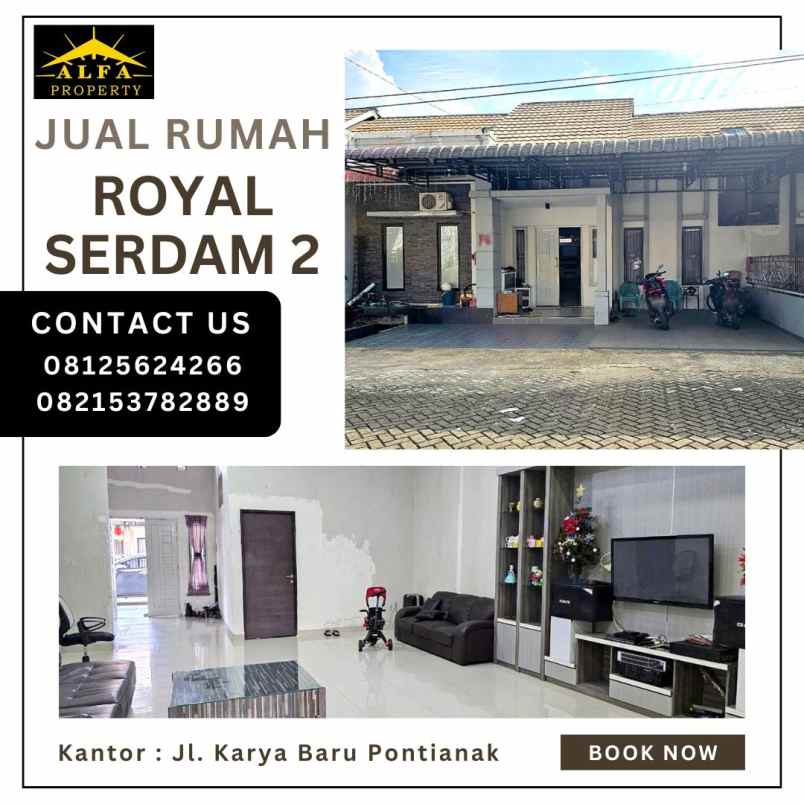 dijual rumah royal serdam 2 kota pontianak