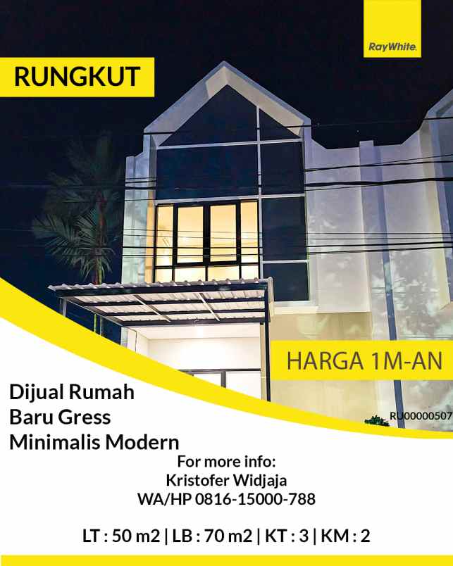 dijual rumah rungkut asri timur