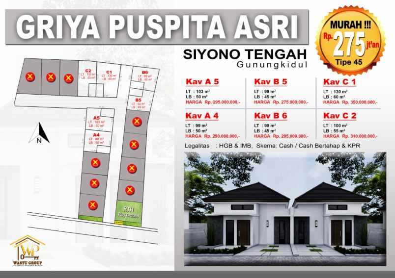 dijual rumah siyono tengah logandeng