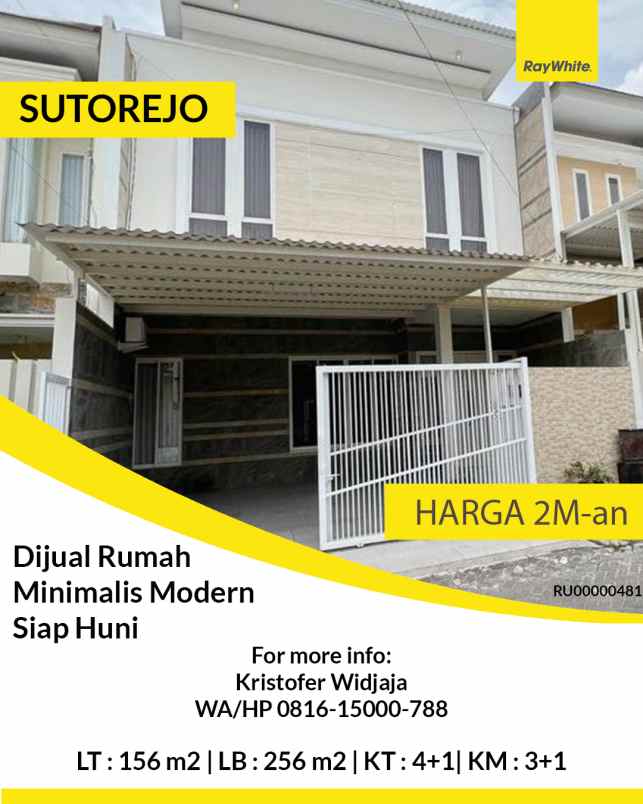 dijual rumah sutorejo surabaya