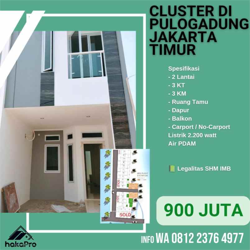 dijual rumah tanah lio pulo gadung