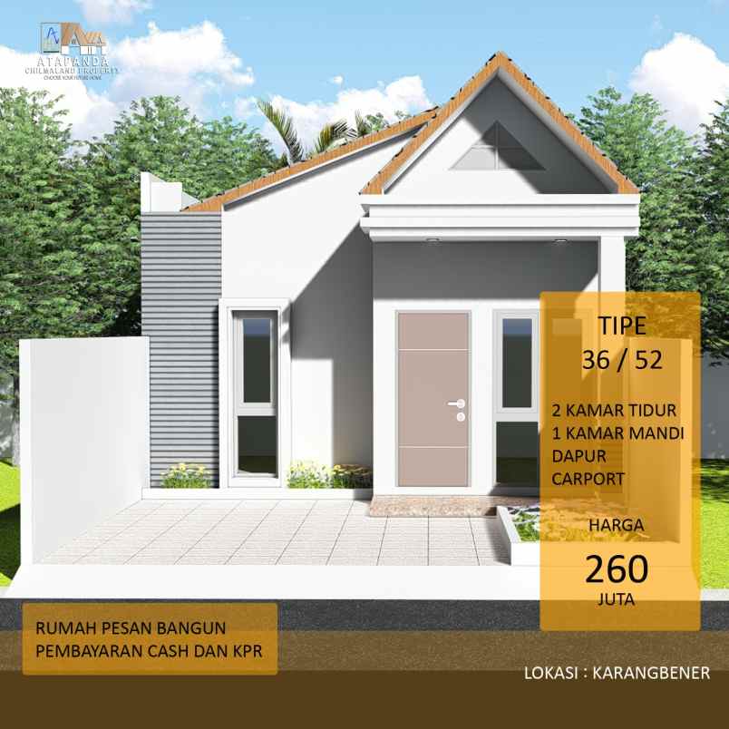 dijual rumah type 36 desain modern minimalis di kudus