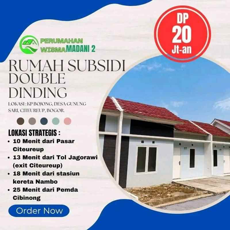 dijual rumah wisma madani 2 citeureup bogor