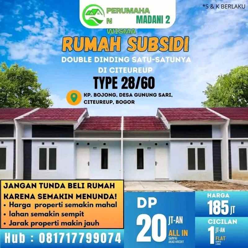 dijual rumah wisma madani 2 citeureup bogor